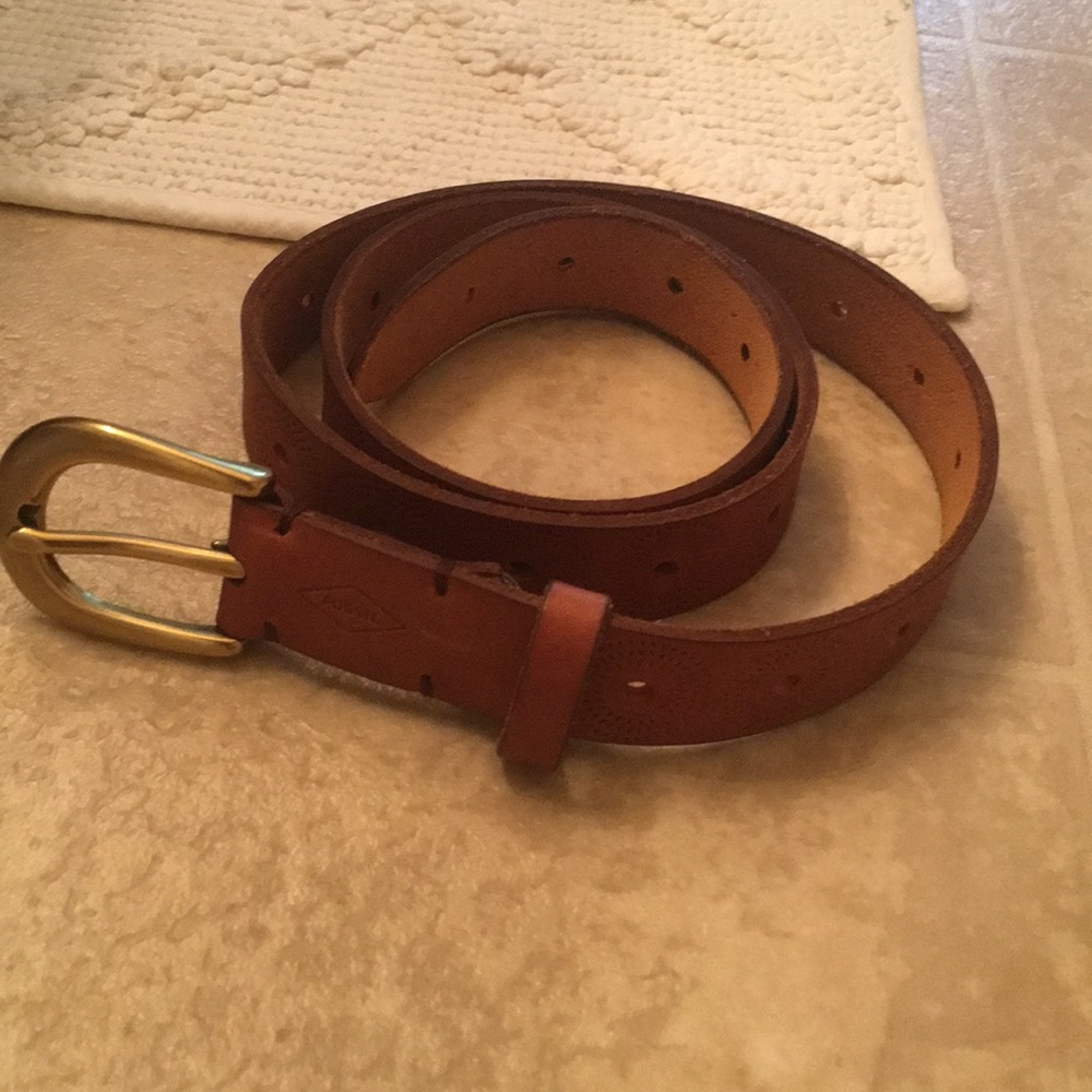 Tan leather belt